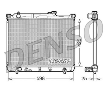 Радиатор, охлаждане на двигателя DENSO DRM50011 за TOYOTA COROLLA (_E12_) хечбек от 2001 до 2007
