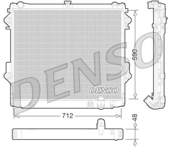 Радиатор, охлаждане на двигателя DENSO DRM50115 за TOYOTA AVENSIS (_T22_) седан от 1997 до 2003