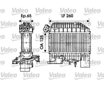 Интеркулер (охладител за въздуха на турбината) VALEO 817698 за TOYOTA AVENSIS (_T22_) комби от 1997 до 2003