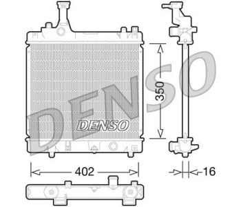 Радиатор, охлаждане на двигателя DENSO DRM50016 за TOYOTA AVENSIS (_T22_) комби от 1997 до 2003