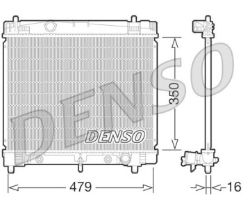 Радиатор, охлаждане на двигателя DENSO DRM50110 за TOYOTA AVENSIS (_T25_) комби от 2003 до 2008