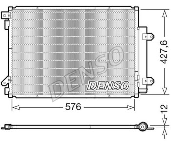 Кондензатор, климатизация DENSO DCN50005 за TOYOTA AVENSIS (_T25_) седан от 2003 до 2008