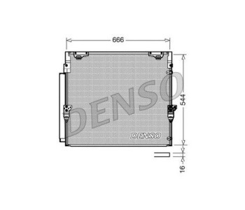 Кондензатор, климатизация DENSO DCN50044 за TOYOTA AVENSIS (_T25_) Liftback от 2003 до 2008