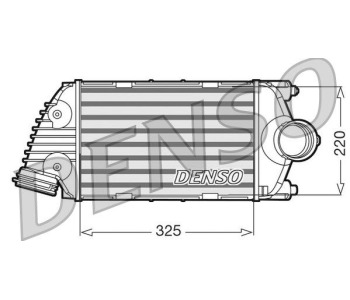Интеркулер (охладител за въздуха на турбината) DENSO DIT50006 за TOYOTA AVENSIS (_T27_) седан от 2008 до 2018
