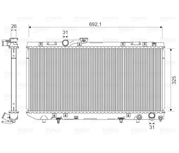 Радиатор, охлаждане на двигателя VALEO 731696 за TOYOTA CELICA (_T18_) кабриолет от 1989 до 1993