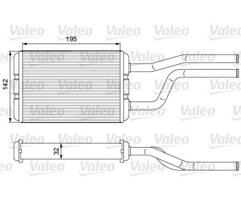 Топлообменник, отопление на вътрешното пространство VALEO 811545 за TOYOTA HIACE IV (LXH1_, RZH1_, LH1_) товарен от 1995