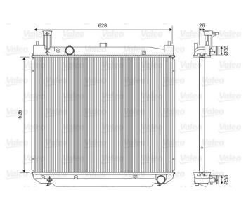 Радиатор, охлаждане на двигателя VALEO 701591 за TOYOTA HIACE IV (_H1_, _H2_) пътнически от 1995