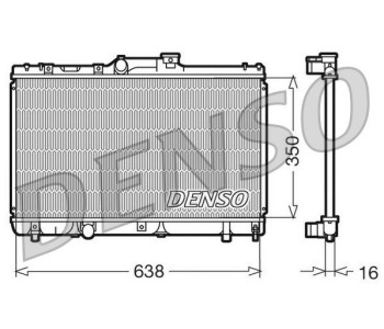Радиатор, охлаждане на двигателя DENSO DRM50047 за TOYOTA LAND CRUISER (J120) от 2002 до 2009