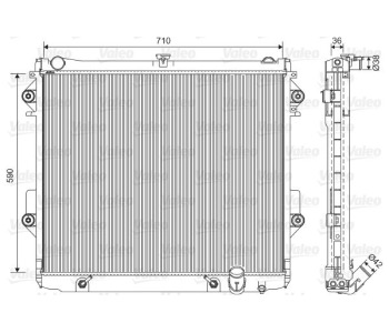Радиатор, охлаждане на двигателя VALEO 701552 за TOYOTA LAND CRUISER (J200) от 2007