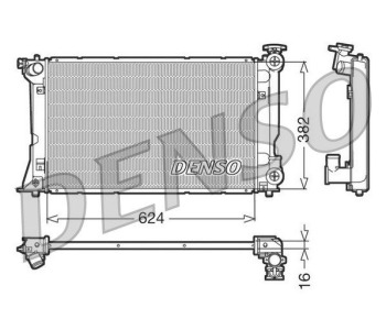 Радиатор, охлаждане на двигателя DENSO DRM50052 за TOYOTA RAV4 IV (_A4_) от 2012