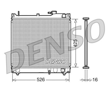 Радиатор, охлаждане на двигателя DENSO DRM50005 за TOYOTA YARIS II (_P9_) от 2005 до 2013