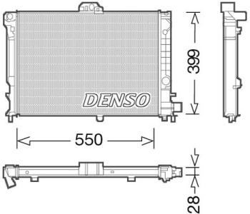 Радиатор, охлаждане на двигателя DENSO DRM32009 за VOLKSWAGEN GOLF IV (1E7) кабриолет от 1998 до 2002