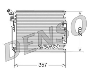 Кондензатор, климатизация DENSO DCN32004 за VOLKSWAGEN PASSAT B3/B4 (3A5, 35I) комби от 1988 до 1997