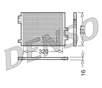 Кондензатор, климатизация DENSO DCN32005 за VOLKSWAGEN PASSAT B3/B4 (3A5, 35I) комби от 1988 до 1997