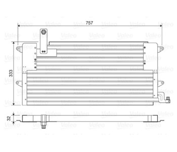 Кондензатор, климатизация VALEO 822586 за VOLKSWAGEN PASSAT B3/B4 (3A2, 35I) седан от 1988 до 1996