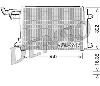 Кондензатор, климатизация DENSO DCN32007 за VOLKSWAGEN PASSAT B3/B4 (3A5, 35I) комби от 1988 до 1997
