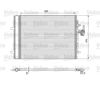 Кондензатор, климатизация VALEO 814318 за LAND ROVER RANGE ROVER (L538) EVOQUE от 2011