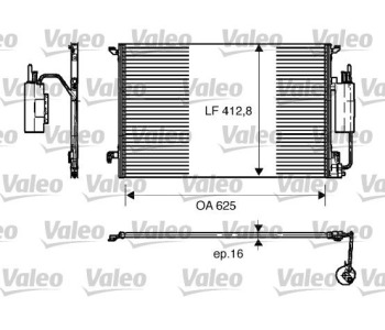 Кондензатор, климатизация VALEO 818175 за SAAB 9-3 (YS3F) от 2002 до 2015