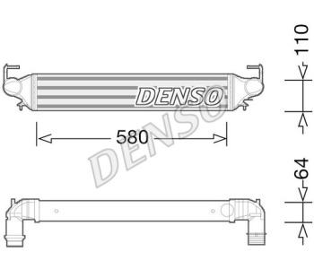 Интеркулер (охладител за въздуха на турбината) DENSO DIT28010 за PORSCHE CAYENNE (9PA) от 2002 до 2010