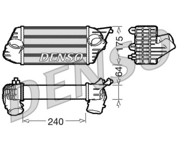Интеркулер (охладител за въздуха на турбината) DENSO DIT28011 за PORSCHE CAYENNE (9PA) от 2002 до 2010