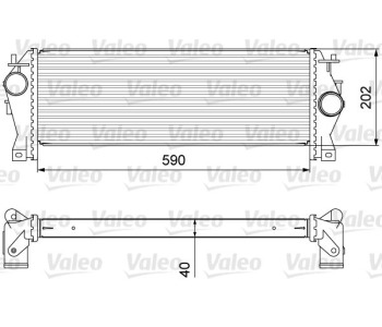 Интеркулер (охладител за въздуха на турбината) VALEO 818340 за LAND ROVER DEFENDER (L316) пикап от 1995 до 2016
