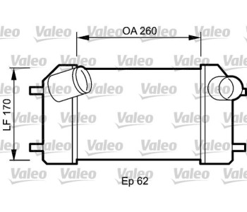 Интеркулер (охладител за въздуха на турбината) VALEO 818826 за LAND ROVER DEFENDER (L316) кабрио от 1990 до 2016