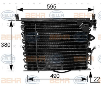 Кондензатор, климатизация HELLA 8FC 351 037-481 за JEEP GRAND CHEROKEE II (WJ, WG) от 1998 до 2005