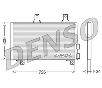 Кондензатор, климатизация DENSO DCN11006 за JAGUAR XJSC Convertible (X27) от 1985 до 1997