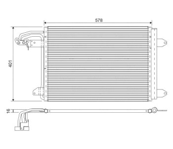 Кондензатор климатизации VALEO за SEAT TOLEDO III (5P2) от 2004 до 2009