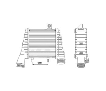 Интеркулер P.R.C за AUDI A8 (4H) от 2013 до 2018