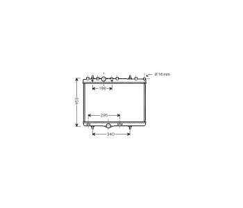 Воден радиатор P.R.C за PEUGEOT 307 (3E) Break комби от 2002 до 2008