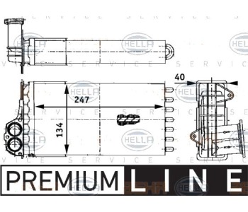 Топлообменник, отопление на вътрешното пространство HELLA 8FH 351 311-341 за CITROEN XSARA PICASSO (N68) от 1999 до 2010