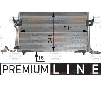 Кондензатор, климатизация HELLA 8FC 351 036-401 за CITROEN BERLINGO (M) товарен от 1996 до 2011