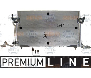 Кондензатор, климатизация HELLA 8FC 351 036-401 за PEUGEOT 306 (7A, 7C, N3, N5) хечбек от 1993 до 2003