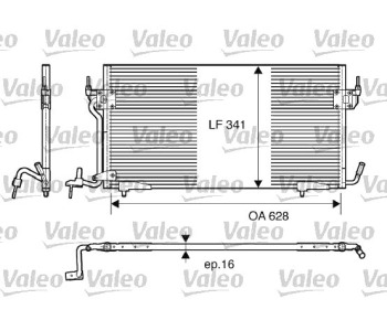 Кондензатор климатизации VALEO за PEUGEOT 306 (7B, N3, N5) седан от 1993 до 2003