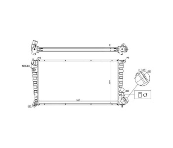 Воден радиатор P.R.C за CITROEN XSARA (N0) купе от 1998 до 2005