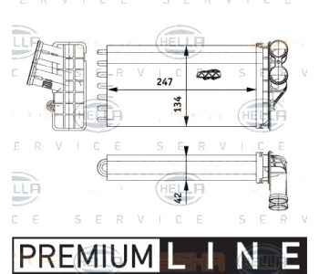 Топлообменник, отопление на вътрешното пространство HELLA 8FH 351 311-261 за CITROEN C4 I (LC) от 2004 до 2011