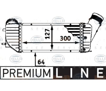 Интеркулер (охладител за въздуха на турбината) HELLA 8ML 376 723-371 за CITROEN C4 I купе (LA) от 2004 до 2011