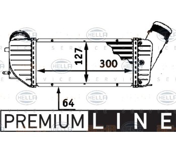 Интеркулер (охладител за въздуха на турбината) HELLA 8ML 376 723-371 за CITROEN XSARA (N2) комби от 1997 до 2010