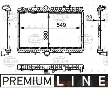 Воден радиатор HELLA за CITROEN C5 II (RC) от 2004 до 2008