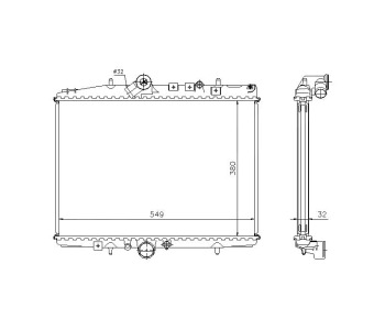 Воден радиатор P.R.C за CITROEN C5 I (DC) от 2001 до 2005