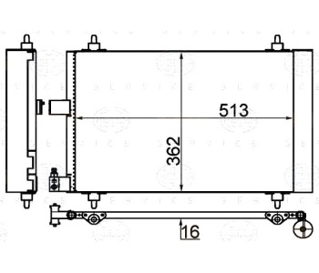 Кондензатор, климатизация HELLA 8FC 351 309-331 за CITROEN C5 II (RC) от 2004 до 2008