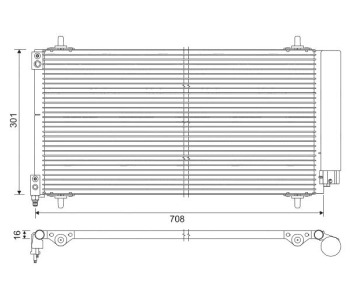Кондензатор климатизации VALEO за CITROEN C5 III (RD) от 2008 до 2017