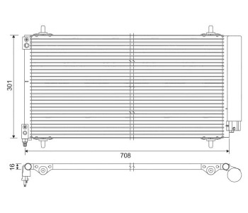 Кондензатор климатизации VALEO за PEUGEOT 607 (9D, 9U) от 2000 до 2010