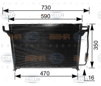 Кондензатор климатизации HELLA за PEUGEOT 605 (6B) от 1989 до 1999