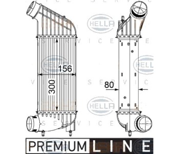 Интеркулер (охладител за въздуха на турбината) HELLA 8ML 376 746-361 за PEUGEOT EXPERT платформа от 2007