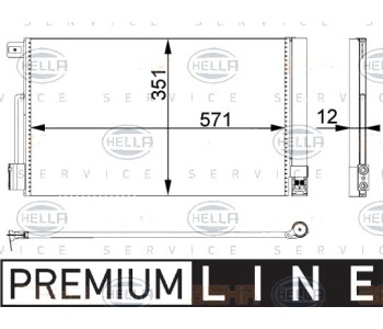 Кондензатор, климатизация HELLA 8FC 351 301-651 за ALFA ROMEO GIULIETTA (940) от 2010