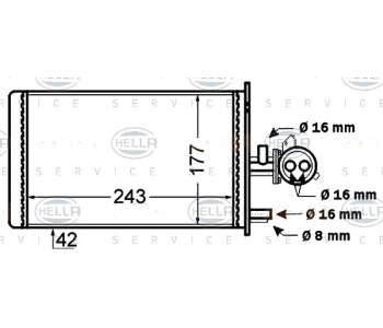 Топлообменник HELLA за CITROEN C25 (280, 290) пикап от 1981 до 1994