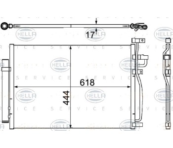 Кондензатор, климатизация HELLA 8FC 351 304-311 за OPEL ANTARA от 2006