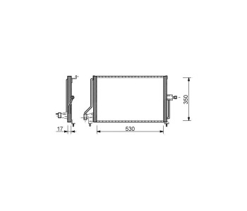 Кондензатор климатизации P.R.C за OPEL ASTRA F (55_) товарен от 1991 до 1999